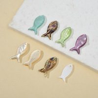 Pendentif personnalisable en résine acrylique avec coquille d'ormeau d'eau douce et perles en queue de sirène pour la fabrication de colliers, bracelets et boucles d'oreilles DIY