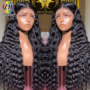 Wig Rambut Asli Brasil 250 Density 40 Inch HD Deep <span class=keywords><strong>Wave</strong></span> Lace Front 13x4 Lace Front Human Hair Kinky Straight Jerry Curl Natural <span class=keywords><strong>Wave</strong></span> - Product Image 2