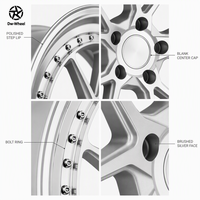 Jantes de style 2 pièces à déport profond DW 18 19 20 22 pouces 5 trous, lèvre polie argentée, taille et déport personnalisés, compatibles avec Toyota Supra
