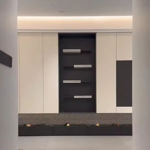 <span class=keywords><strong>Meuble</strong></span> <span class=keywords><strong>TV</strong></span> mural de style bois moderne pour salon, chambre ou entrée - Meubles pour la maison ou l'hôtel - Product Image 4