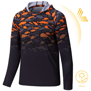 Tùy Chỉnh Nhanh Chóng Khô Thăng Hoa Câu Cá Hoodie UV Bảo Vệ Áo Phông Người Đàn Ông UPF 50 + Dài Tay Áo Câu Cá Áo Sơ Mi Cho Người Lớn - Product Image 3