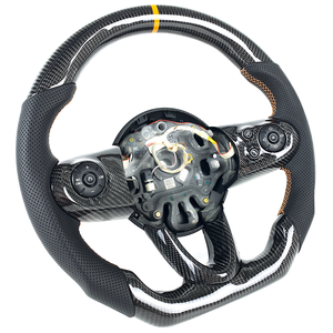 Accessoires de voiture pour <span class=keywords><strong>Mini</strong></span> Cooper <span class=keywords><strong>Countryman</strong></span> Clubman S SE JCW, <span class=keywords><strong>volant</strong></span> personnalisé en cuir Napa et fibre de carbone, 2016-2020 - Product Image 2