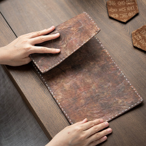 Chinese Style Tea Mat Tang Dynasty Pattern Hand Sewn Dry Brewing Anti Slip Heat Insulating <b>Table</b> <b>Runner</b> Tea Set Accessory - Product Image 4