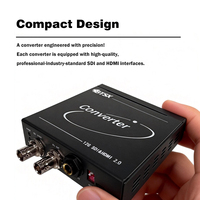 Convertidor Bidireccional Bitvisus 12G SDI a 2.0 con Salida SDI Loop Out, Extracción de Audio Integrada, 4K60, FPGA Xilinx, Metálico