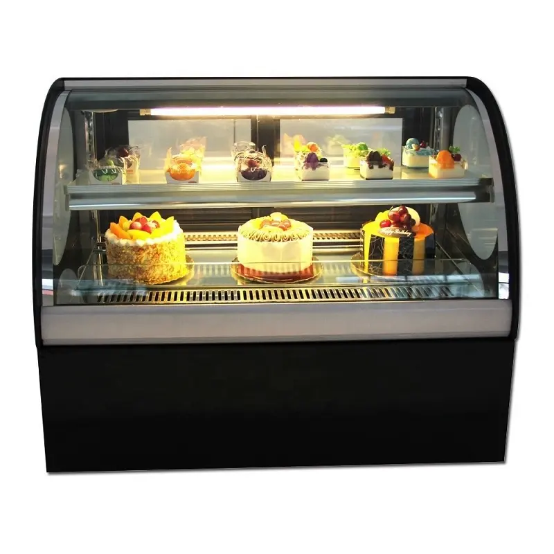 coffee shop table top cake glass display cabinet commercial cake display chiller for sale