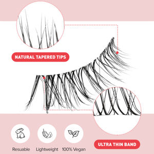 Extensiones de Pestañas Fluffy de Lashes Factory, Extensiones DIY, Pestañas en Racimo, Estilo Wispy y Natural, Curvatura C - Product Image 2