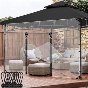 Bâche en PVC vinyle transparente et résistante au vent pour extérieur, idéale pour patio, véranda, jardin, serre, camping, poulailler - Product Image 4