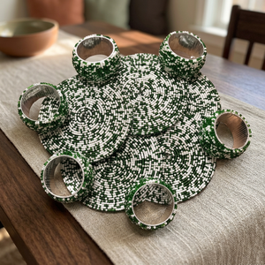 Posavasos de Vidrio Hecho a Mano de 14 Pulgadas, Estilo Americano, Ecológico, Elegante, con Cuentas, para Decoración de Cocina y Hogar - Product Image 6