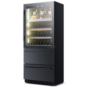 Vinoteca NUELEAD NE-380D de Doble Temperatura, Diseño Comercial con Cajones, Estante de Almacenamiento, Innovadora Bisagra Oculta, Moderna, Delgada y de Perfil Bajo - Product Image 5