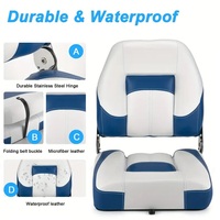 Siège de bateau pliable personnalisé de luxe, dossier bas, imperméable, pour bateaux de pêche, avec rembourrage en éponge