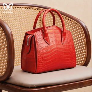 Gran Capacidad Bolso Cuero Caimán Real Lujo Dama Doble Asa Banquete Noche Fábrica Mayorista - Product Image 1