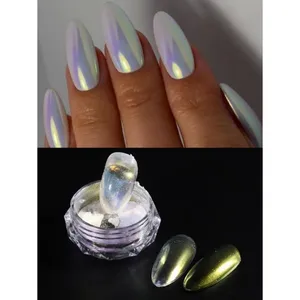 1 G 1 PCS Polvo para uñas, pigmento holográfico iridiscente efecto sirena, polvo para frotar, purpurina, esmalte en gel, decoración para manicura - Product Image 3