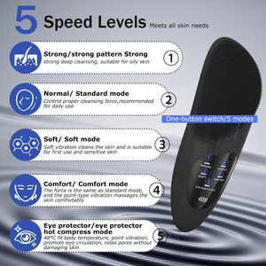 Nouveauté 2025 : Appareil de soin de la peau, brosse nettoyante pour le visage en silicone souple imperméable, masseur facial, brosse nettoyante électrique - Product Image 2