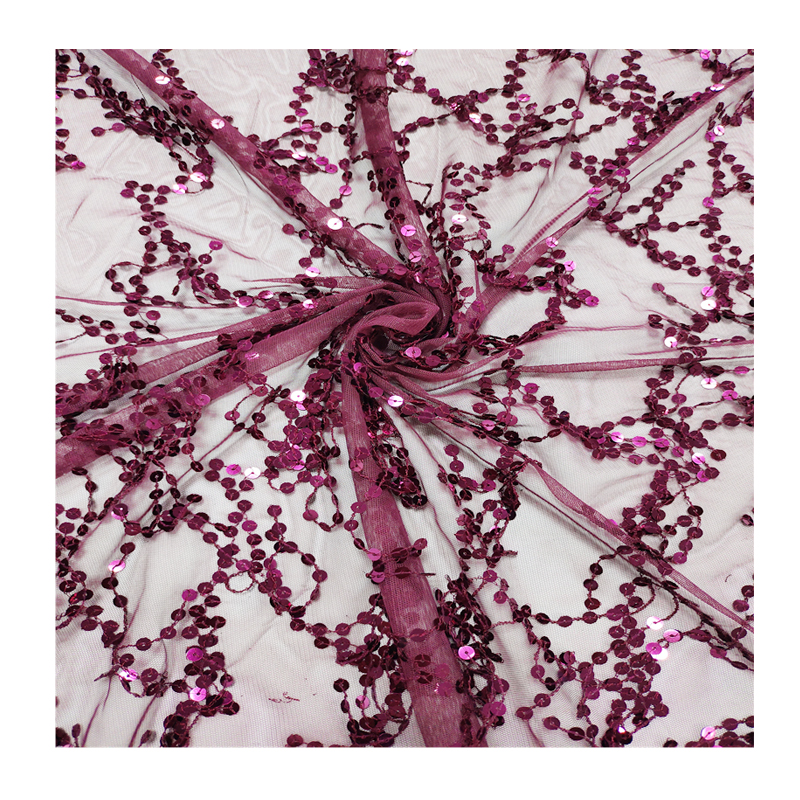 2021 высококачественная ткань из тюля красного вина, сетчатая кружевная ткань для свадьбы, блестки, бахрома, блестки, ткань для платья