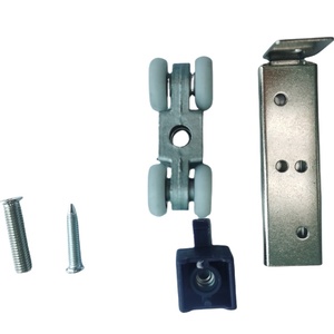 Rueda colgante para puerta corredera y plegable de alta calidad, polea de puerta de madera gruesa con polea de riel de acero de estilo moderno - Product Image 2