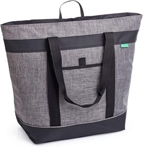 Sac isotherme tendance en polyester (gris) avec isolation thermique - Sac isotherme souple et portable pour les <span class=keywords><strong>courses</strong></span> et la <span class=keywords><strong>livraison</strong></span> <span class=keywords><strong>de</strong></span> repas - Product Image 1