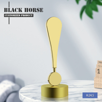 Trofeo Metálico Moderno Personalizado con Acabado de Espejo y Signo de Exclamación, con Impresión UV, Chapado en Oro, Premio Minimalista para Destacar Logros