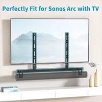 Soporte de barra de sonido ajustable en altura y profundidad, soporte de barra de sonido para TV Sonos Arc Mount debajo o por encima de TV
