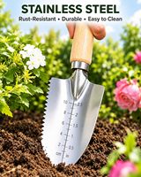 Ensemble d'outils de jardin 9 pièces en acier inoxydable robuste, sacs à outils en toile et kits d'outils de jardin, kit d'outils à main pour jardin