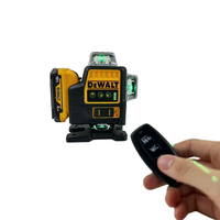 Niveau laser à commande à distance 16 lignes, ensemble complet avec piles, chargeur, support et boîte à outils, niveau laser vert