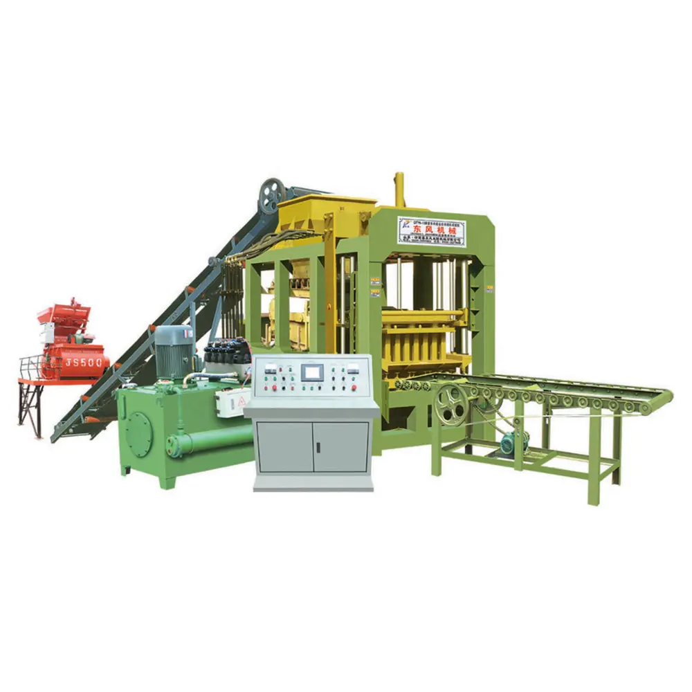 Complete full automatic cement concrete brick/block making machinery line