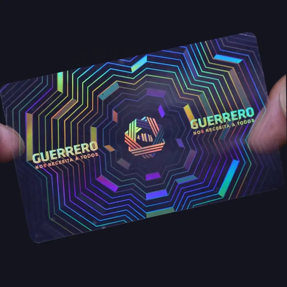 Tarjeta de licencia de conducir personalizada, etiqueta de holograma con revestimiento de holograma de PVC