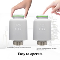 Sansael SST01 Tuya Termostato Inteligente WiFi/Zigbee para Radiador TRV Programable, Resistente al Fuego, Ecológico, para Hoteles y Salas de Estar