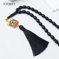 Dubai Haute Qualité Prière Islamique 33 Perles Acrylique Musulman Tespih Tassel Collier Chapelet Bracelet Subha Religieux Contre Culte