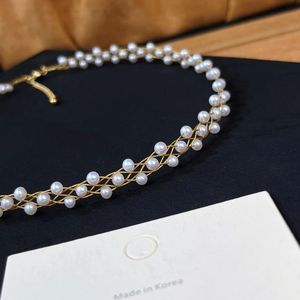 Alambre de acero de tungsteno tejido a mano, adornado con perlas naturales de agua dulce de 3-4mm, chapado al vacío, <span class=keywords><strong>nunca</strong></span> se desvanece - Product Image 3