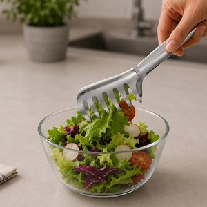 Pinces de cuisine en acier inoxydable 430 de 9 pouces avec dents, ustensiles de cuisine, pinces <span class=keywords><strong>à</strong></span> <span class=keywords><strong>spaghetti</strong></span>, salade, barbecue, viandes, pinces de service, vente en gros - Product Image 5