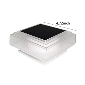 <b>Solar</b> Pillar <b>Light</b> 4.72 Inch Plastic LED Outdoor Wall Mount Garden Patio <b>Deck</b> Lighting Waterproof 2-Year Warranty - Product Image 1