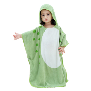 Serviette de plage en coton 100% pour garçons MICHLEY, <span class=keywords><strong>poncho</strong></span> à capuche pour filles, serviettes de bain pour enfants - Product Image 1