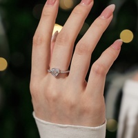 Yimi Valentijnsdag 925 Sterling Zilver Volledig Zirkoon Hart Cadeau Ringen Fijne Sieraden Damesringen