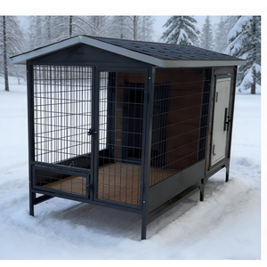 วิลล่าสัตว์เลี้ยงไม้หรูหราทันสมัยพร้อมระบบทำความร้อน ประตูแบบฝัง หน้าต่างคู่ ประตูทำความสะอาดได้ ทางเข้าสัตว์เลี้ยงแบบ <span class=keywords><strong>PC</strong></span> สำหรับเข้าถึงห้องนั่งเล่น - Product Image 2