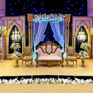Scène simple en fibre de verre sur le thème de Mehraab pour mariage musulman Walima/Nikah, décoration personnalisable en taille et en couleur, durable, intérieur/extérieur - Product Image 1