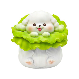 Sáng Tạo hợp thời trang phim hoạt hình động vật bức tượng dễ thương Puppy Máy tính để bàn nhựa Đồ trang trí mù hộp set-Rau con chó thế giới lấy cảm hứng từ đông lạnh - Product Image 6