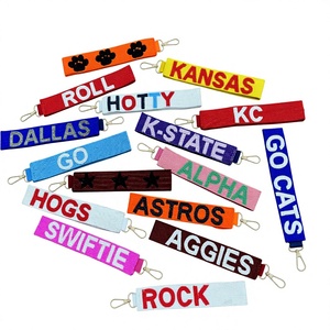 Llavero de Nylon Tejido Personalizado con Mosquetón, K-State Wildcats Emaw, Regalo para Fanáticos del Deporte, Rectangular, con Cuentas, Duradero y Ligero - Product Image 2