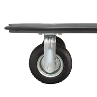 Carretilla de Plataforma con Neumáticos Inflables de 8 Pulgadas Resistentes a Impactos, con Mango Plegable, para Almacén y Entrega