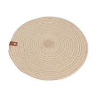 Napperons ronds tissés de ferme nattes naturelles quenouilles rustiques tressées pour table à manger mariage à la maison