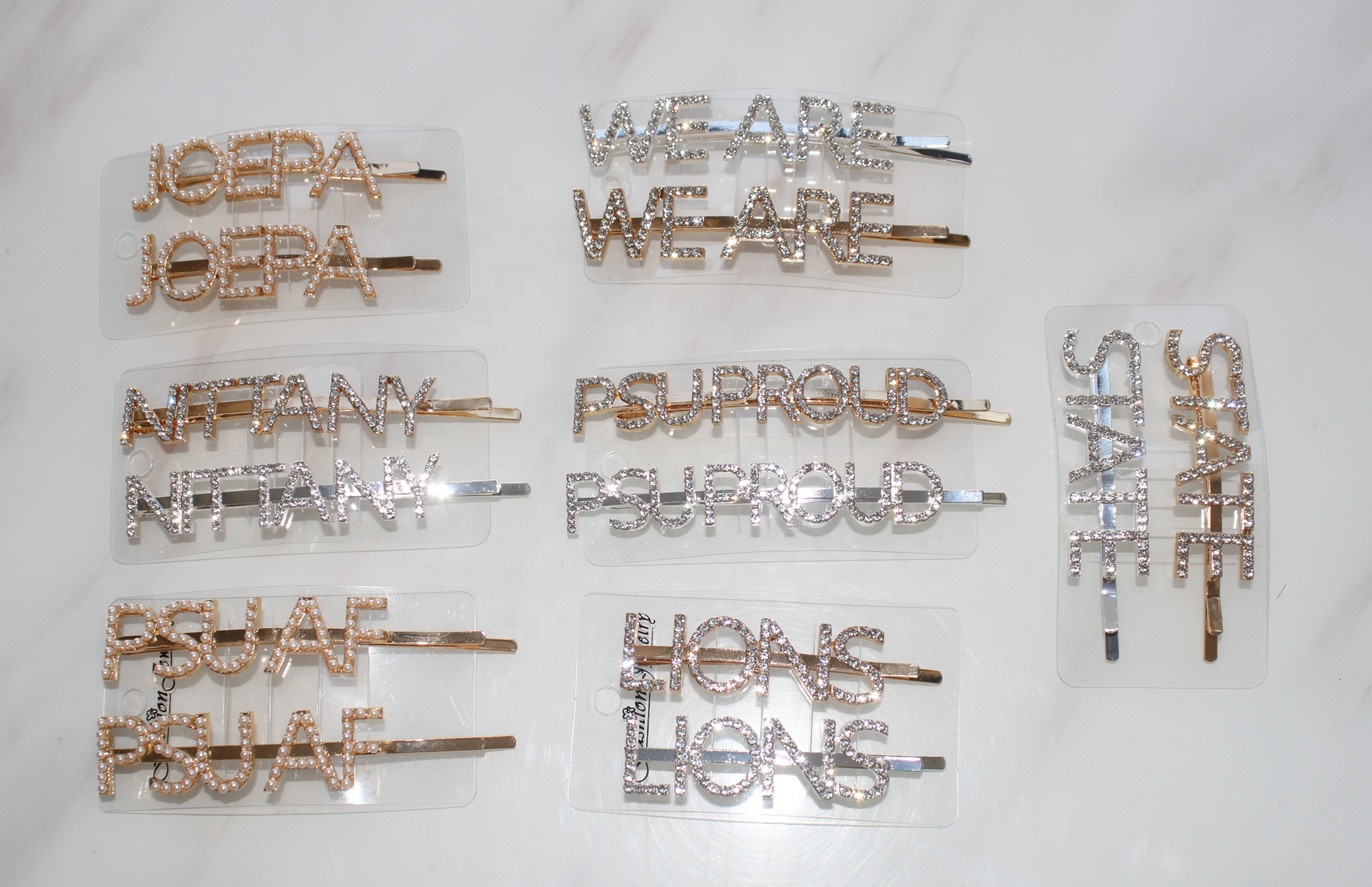 hair clip custom name plate for kids