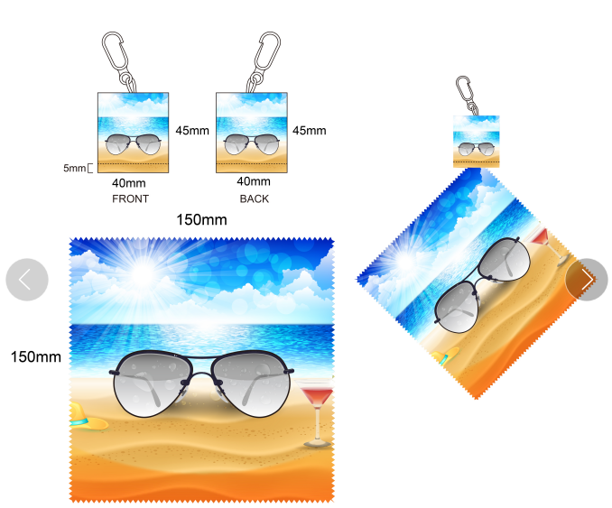 Bleu ciel    Petites lunettes de soleil