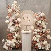 Décoration Florale de Mariage Luxe Bohème Terracotta Rouille Soie Vente en Gros Guirlande d'Angle pour Arche de Mariage