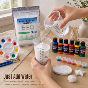 Kit de poudre de plâtre <span class=keywords><strong>à</strong></span> base d'eau <span class=keywords><strong>en</strong></span> vrac pour marque privée, OEM, ODM, avec palette de couleurs acryliques et pinceaux pour atelier d'artisanat - Product Image 2