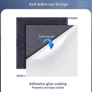 Paneles <span class=keywords><strong>de</strong></span> pared acústicos <span class=keywords><strong>de</strong></span> fieltro <span class=keywords><strong>de</strong></span> PET <span class=keywords><strong>de</strong></span> alta densidad autoadhesivos con borde biselado cuadrado <span class=keywords><strong>de</strong></span> 12x12 pulgadas para sala <span class=keywords><strong>de</strong></span> cine <span class=keywords><strong>en</strong></span> <span class=keywords><strong>casa</strong></span> <span class=keywords><strong>estudio</strong></span> <span class=keywords><strong>de</strong></span> música - Product Image 3