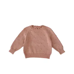 Engepapa - Blusa de malha para bebês recém-nascidos, blusa quente de malha infantil, blusa de inverno para meninas, blusa de cor sólida