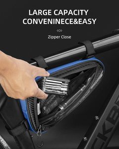 Bolsa triangular para bicicleta de muestra gratis, alforja para ciclismo, marco de bicicleta, bolsa de tubo frontal, soporte para marco de equitación de montaña, accesorios - Product Image 3