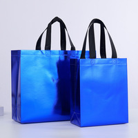 Sacs de courses non tissés pliables et réutilisables, personnalisés, économiques, en feuille recyclée laminée