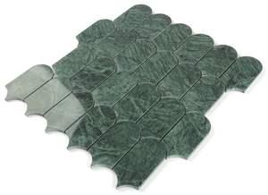 Mosaico de Piedra de Mármol Verde Glaseado de Foshan para Decoración de Baños a Precio Económico en China - Product Image 3