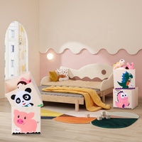 Corbeille de rangement empilable durable avec motif animalier brodé pour organiser les jouets des enfants