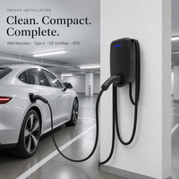Chargeur EV 7 kW Type 2 Wallbox Station de recharge domestique pour véhicules électriques Plug and Play IP55 Étanche Montage mural Certifié CE